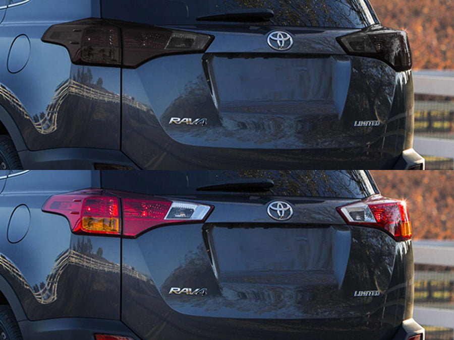 rav4 Before and After Smoked Taillights