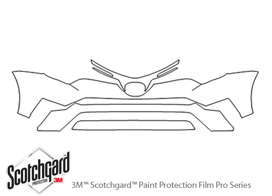 rav4 3M Clear Bra Bumper Precut PPF Diagram