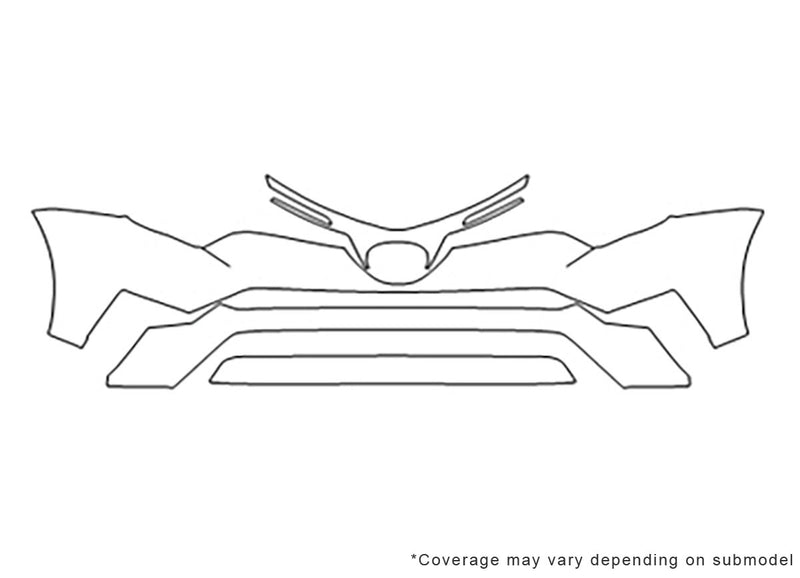 rav4 3M Clear Bra Bumper Precut PPF Diagram