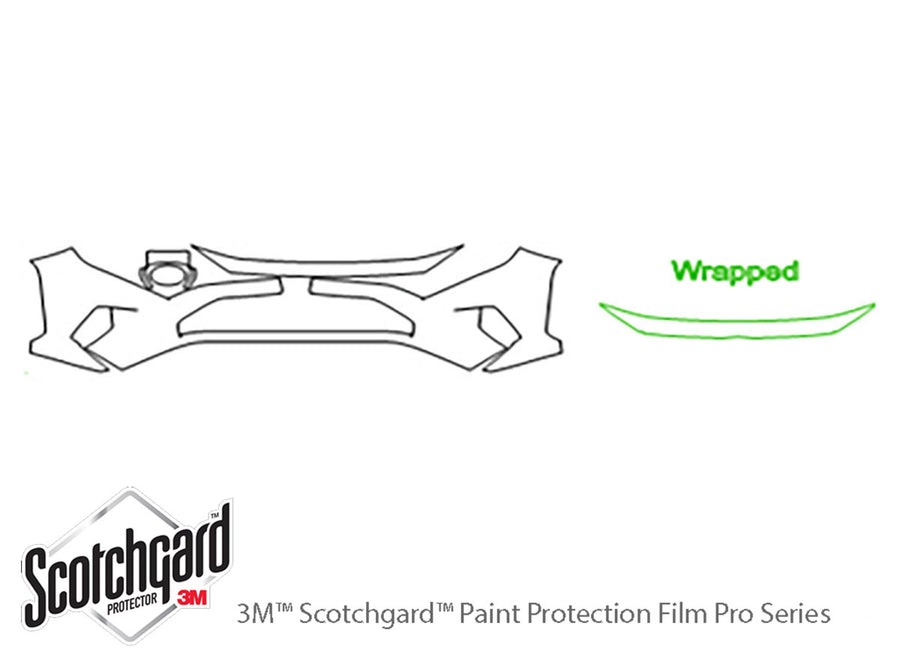 rav4 3M Clear Bra Bumper Precut PPF Diagram