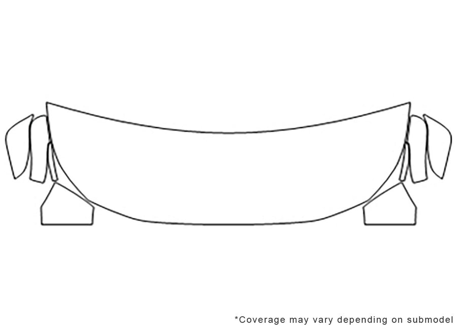 rav4 Avery Dennison Clear Bra Hood Precut PPF Diagram