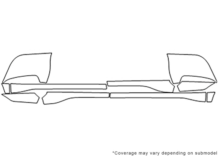 rav4 3M Clear Bra Door Cup Precut PPF Diagram