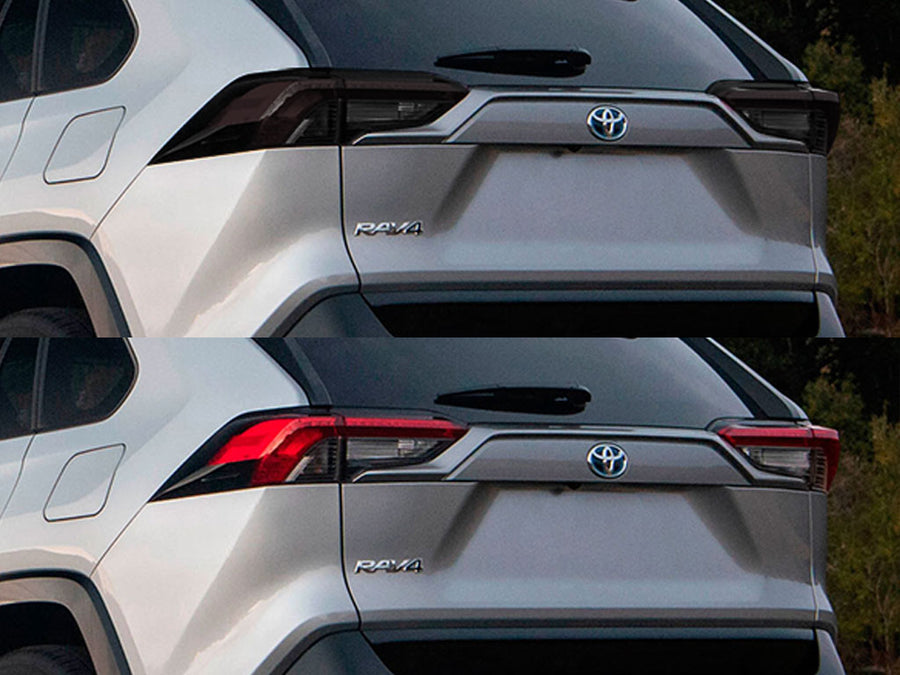 rav4 Before and After Smoked Taillights