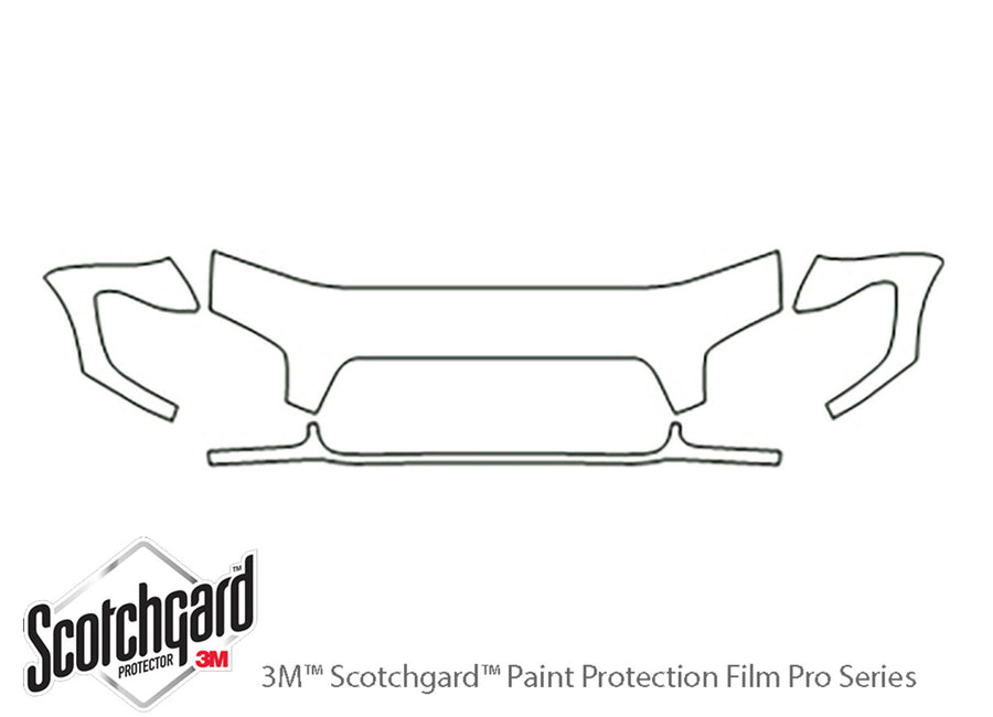 sequoia 3M Clear Bra Hood Precut PPF Diagram