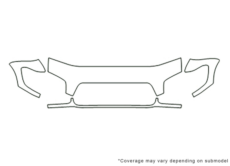 sequoia 3M Clear Bra Hood Precut PPF Diagram