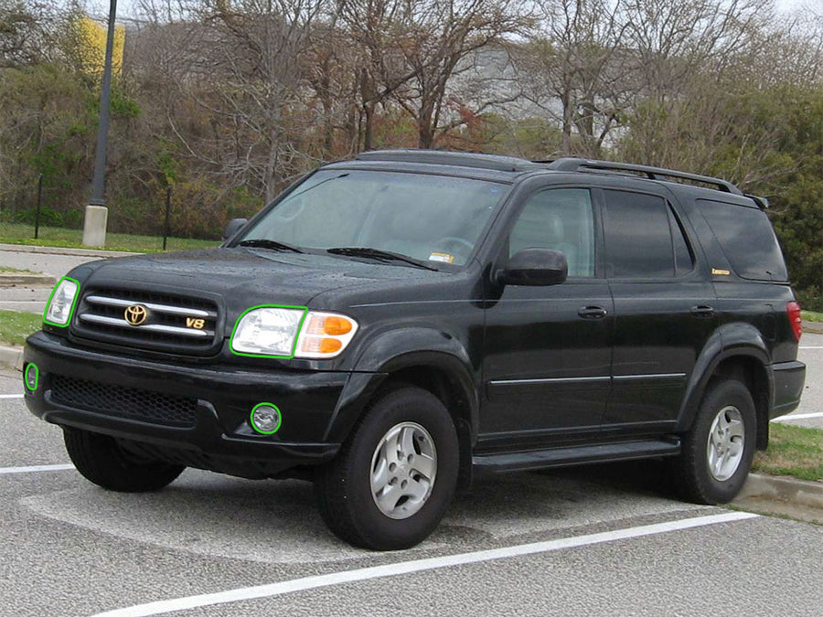 toyota sequoia 2001-2004 Headlight Protection Installation Location