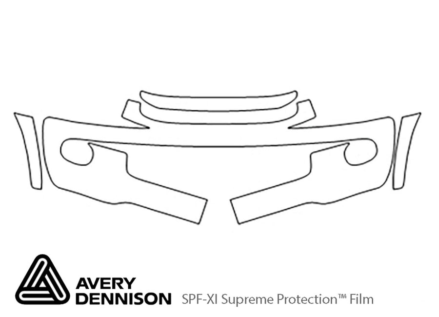 sequoia Avery Dennison Clear Bra Bumper Precut PPF Diagram