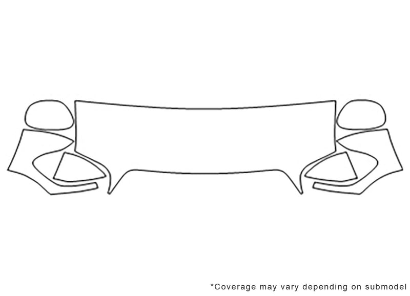 sequoia 3M Clear Bra Hood Precut PPF Diagram