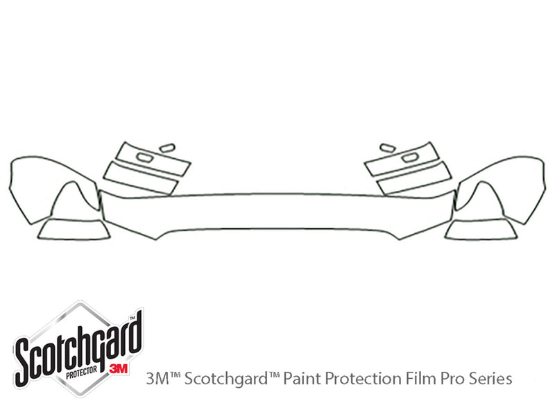 sequoia 3M Clear Bra Hood Precut PPF Diagram