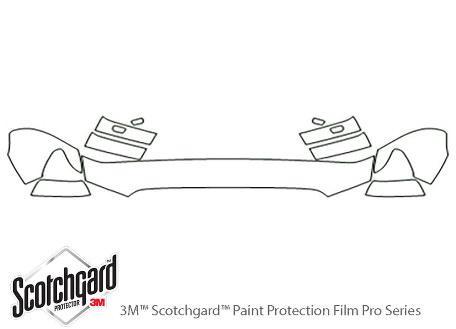 sequoia 3M Clear Bra Hood Precut PPF Diagram