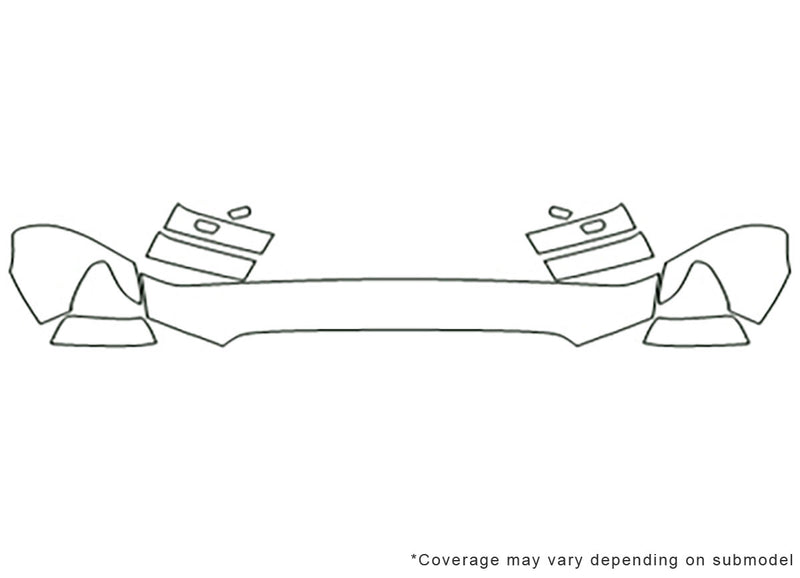 sequoia 3M Clear Bra Hood Precut PPF Diagram
