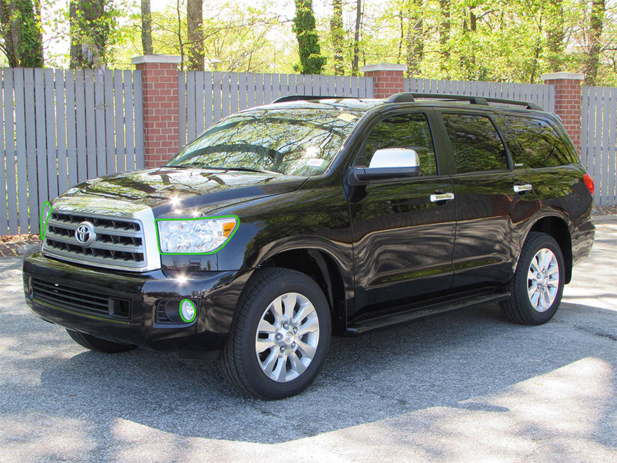 toyota sequoia 2008-2017 Headlight Protection Installation Location