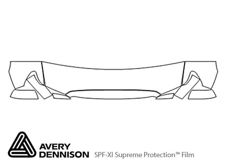 sequoia Avery Dennison Clear Bra Hood Precut PPF Diagram
