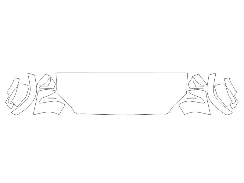 sequoia 3M Clear Bra Hood Precut PPF Diagram