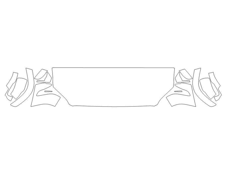 sequoia 3M Clear Bra Hood Precut PPF Diagram