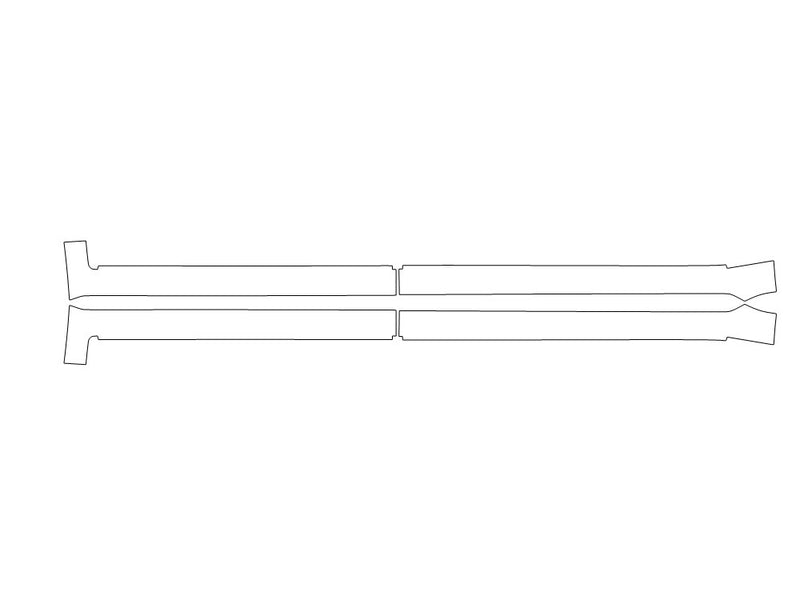 sequoia 3M Clear Bra Door Cup Precut PPF Diagram