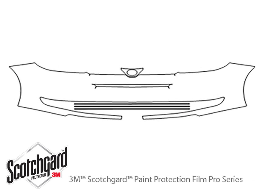 sienna 3M Clear Bra Bumper Precut PPF Diagram