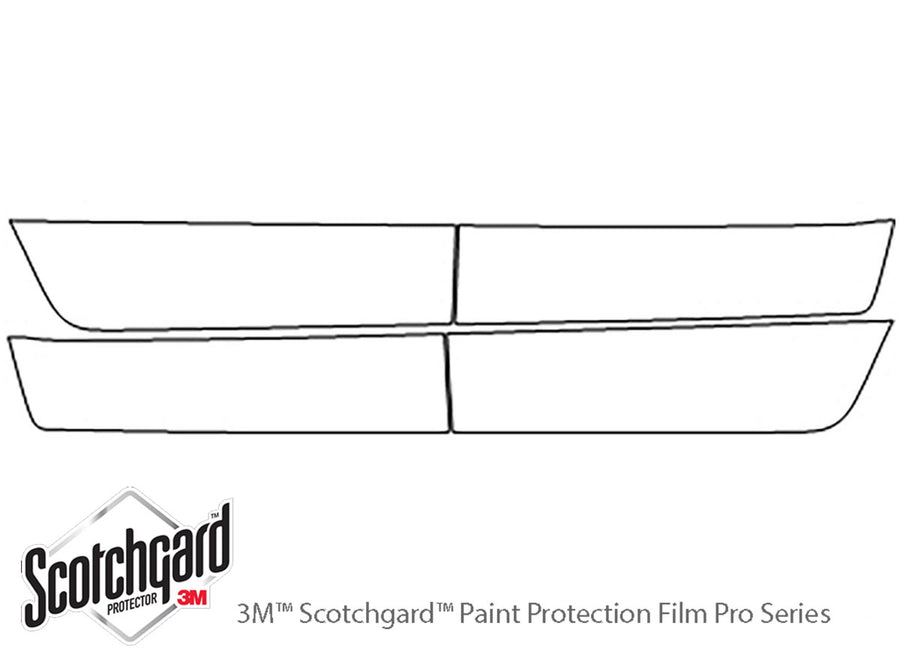 sienna 3M Clear Bra Door Cup Precut PPF Diagram