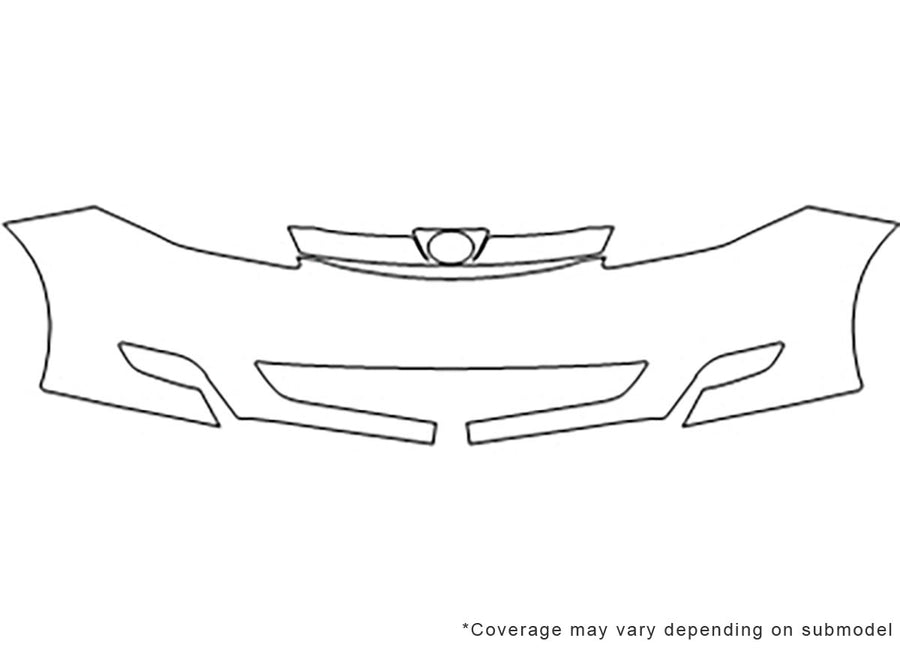 sienna Avery Dennison Clear Bra Bumper Precut PPF Diagram