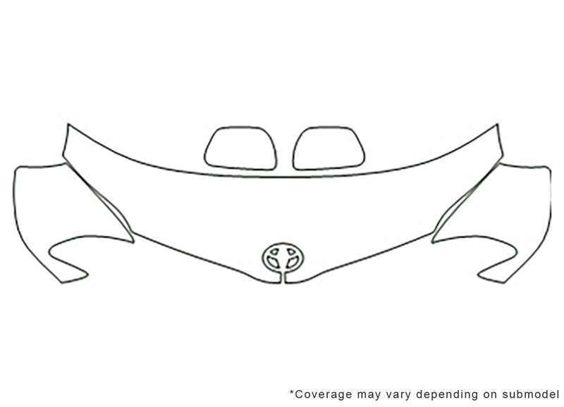 sienna Avery Dennison Clear Bra Hood Precut PPF Diagram
