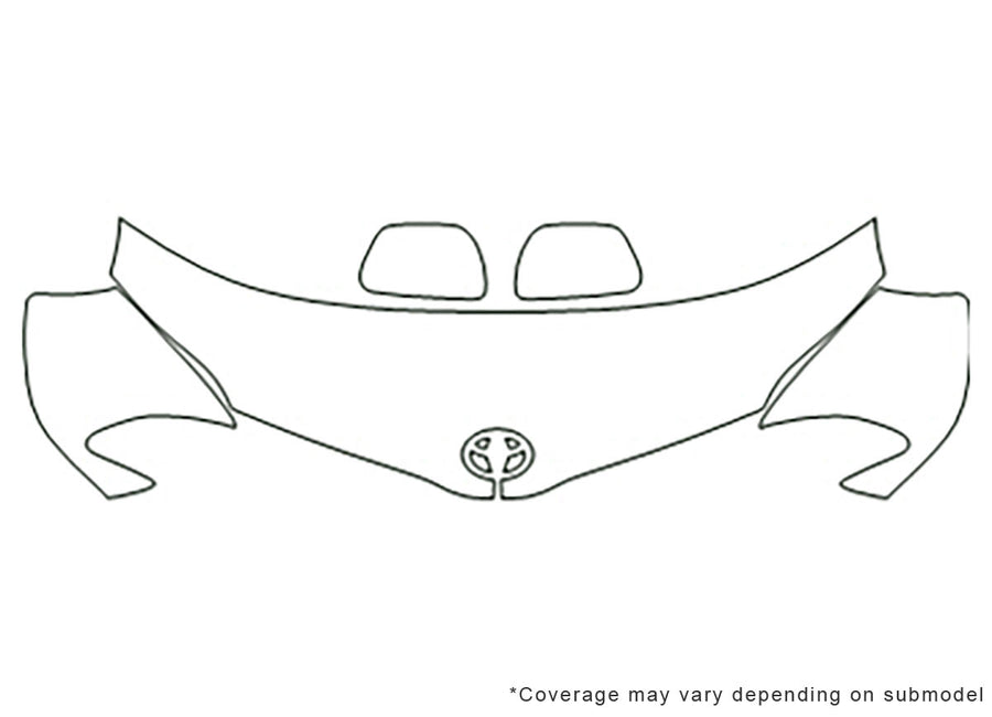 sienna Avery Dennison Clear Bra Hood Precut PPF Diagram