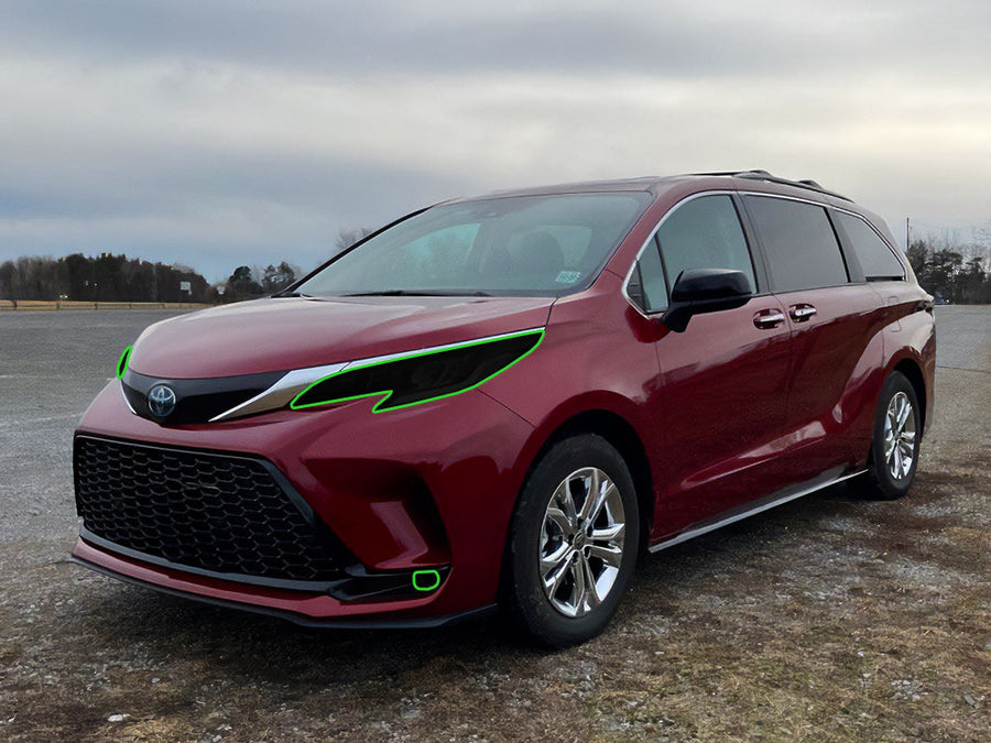 toyota sienna 2021-2025 Headlight Tint Location