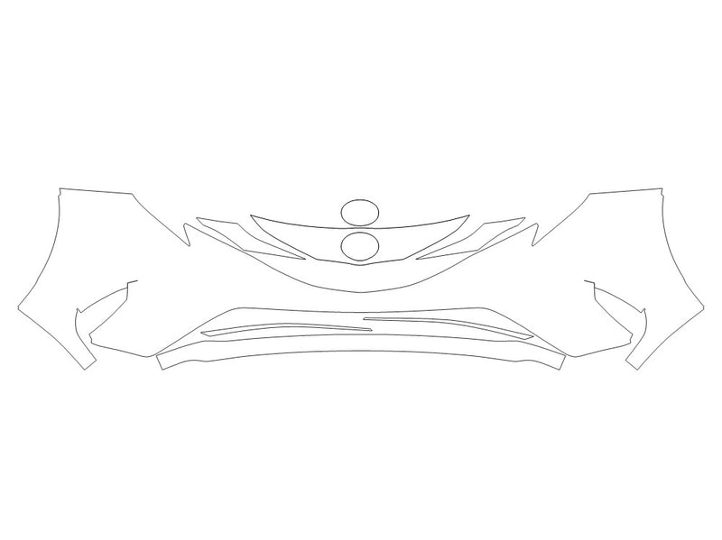 sienna 3M Clear Bra Bumper Precut PPF Diagram