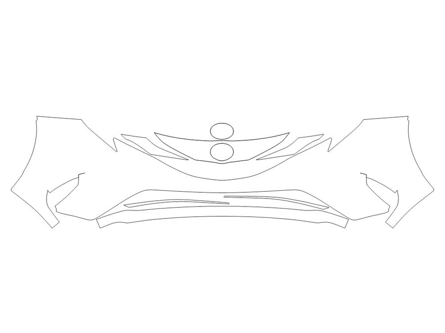 sienna Avery Dennison Clear Bra Bumper Precut PPF Diagram