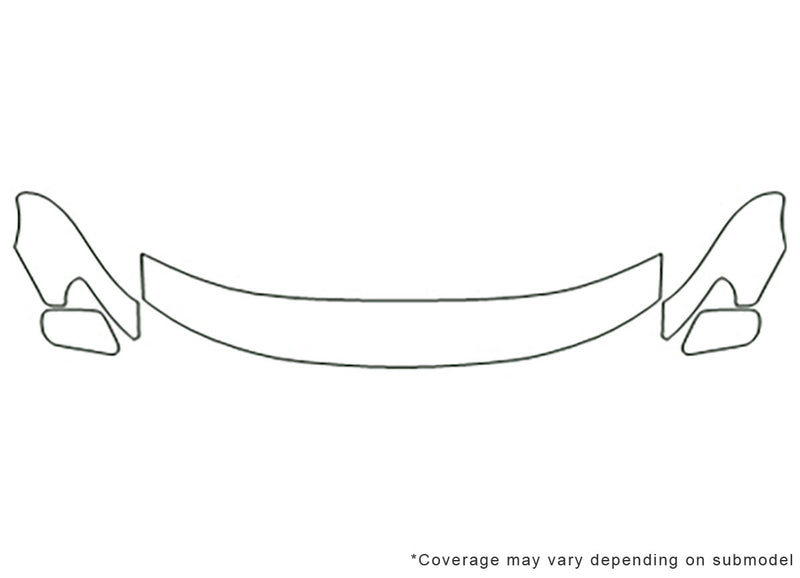 solara 3M Clear Bra Hood Precut PPF Diagram
