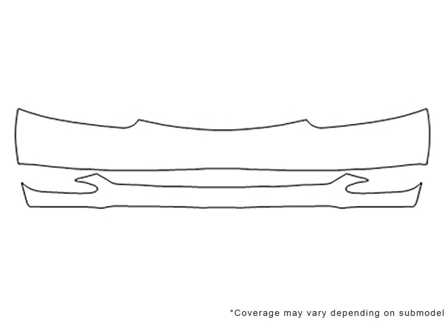 solara Avery Dennison Clear Bra Bumper Precut PPF Diagram