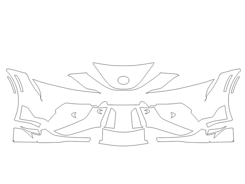 supra 3M Clear Bra Bumper Precut PPF Diagram