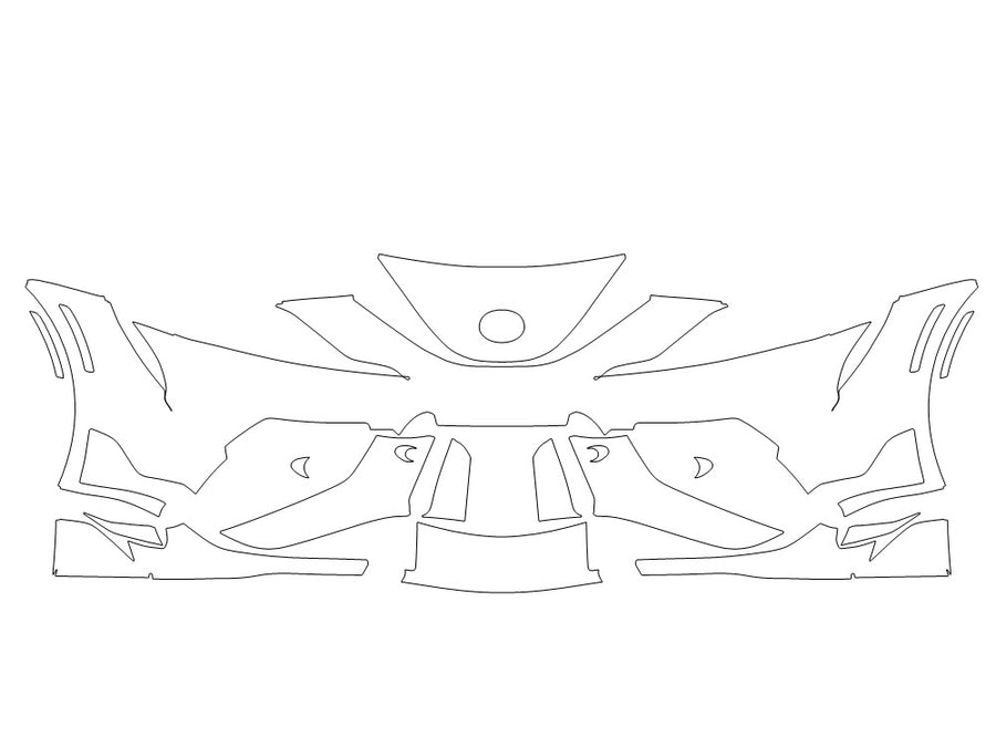 supra 3M Clear Bra Bumper Precut PPF Diagram