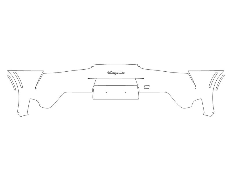 supra 3M Clear Bra Door Cup Precut PPF Diagram