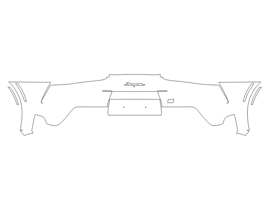 supra 3M Clear Bra Door Cup Precut PPF Diagram