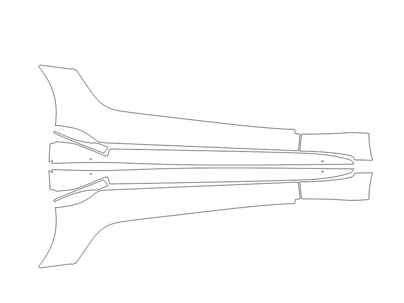 supra 3M Clear Bra Door Cup Precut PPF Diagram