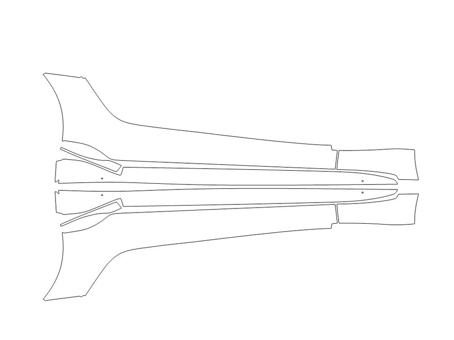 supra 3M Clear Bra Door Cup Precut PPF Diagram