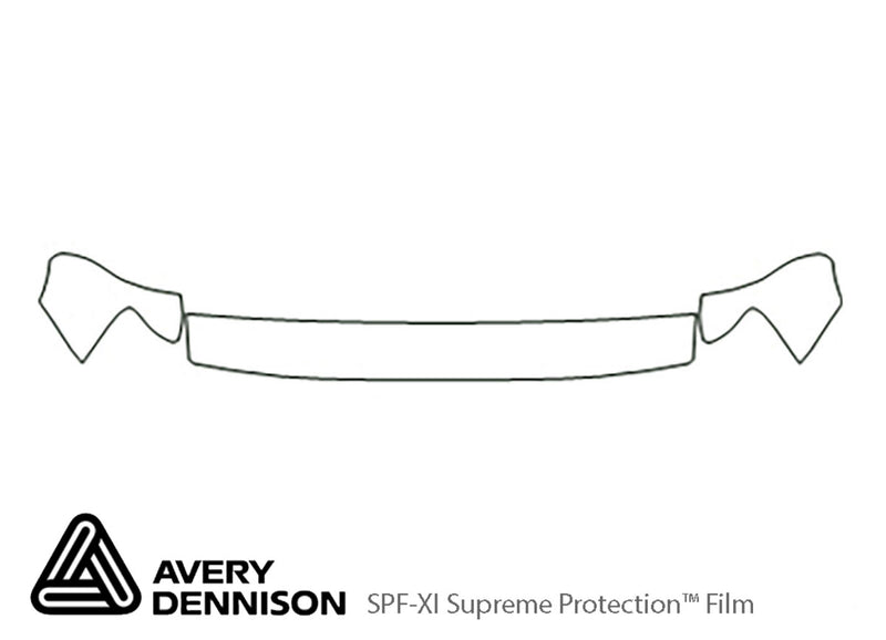 t100 Avery Dennison Clear Bra Hood Precut PPF Diagram