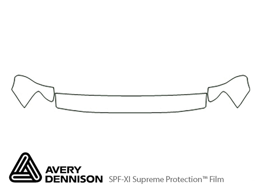 t100 Avery Dennison Clear Bra Hood Precut PPF Diagram
