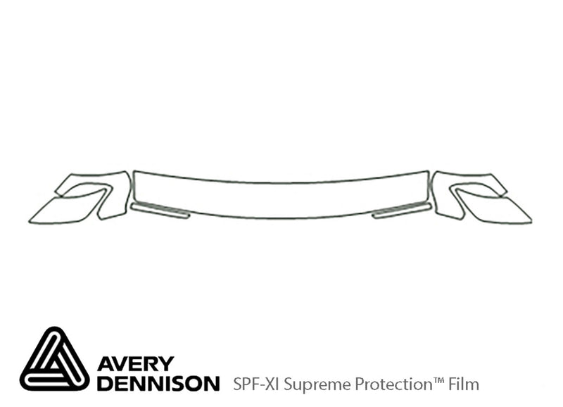 tacoma Avery Dennison Clear Bra Hood Precut PPF Diagram