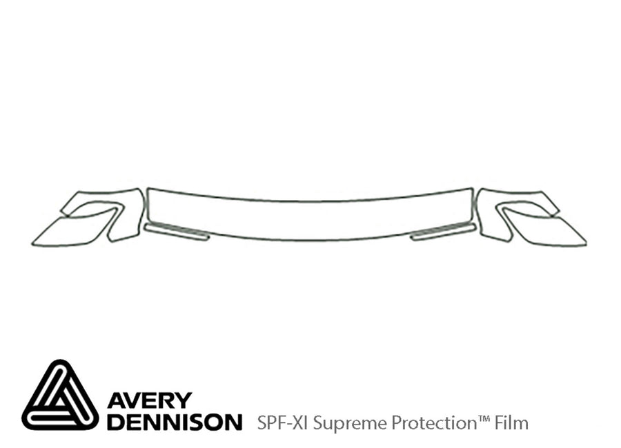tacoma Avery Dennison Clear Bra Hood Precut PPF Diagram