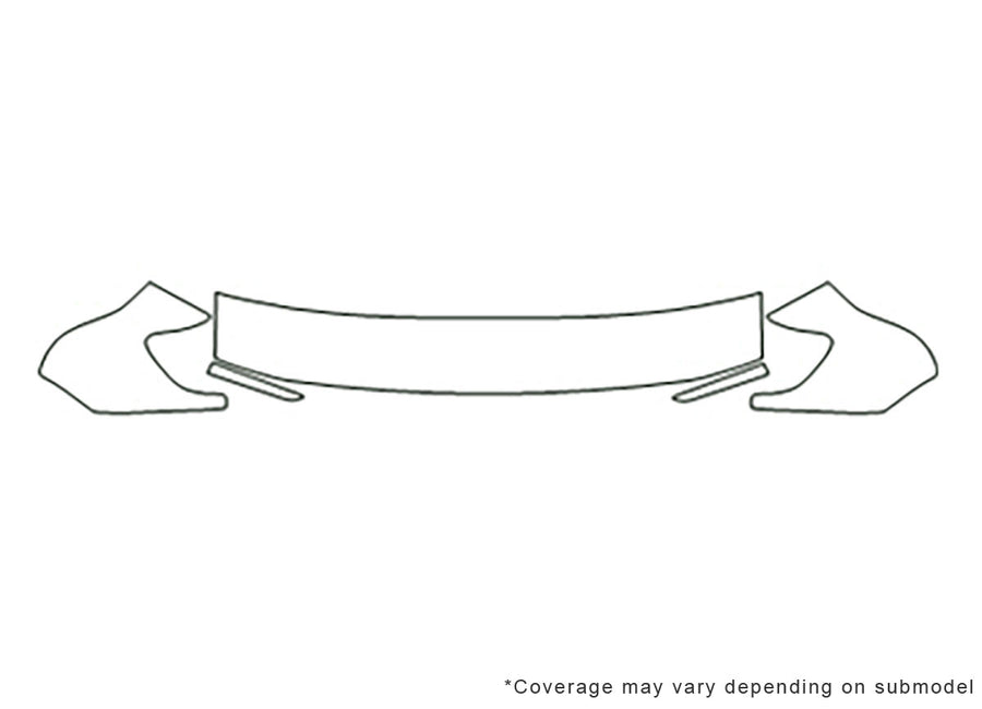tacoma 3M Clear Bra Hood Precut PPF Diagram