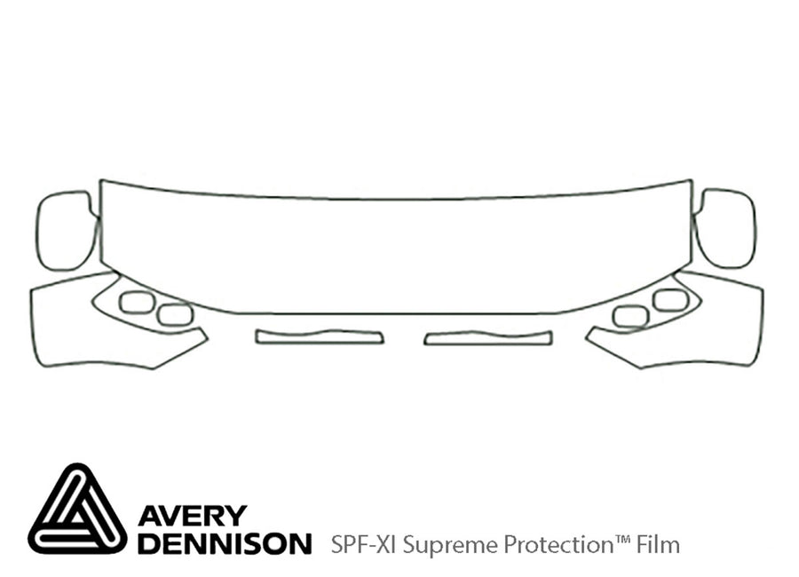 tacoma Avery Dennison Clear Bra Hood Precut PPF Diagram