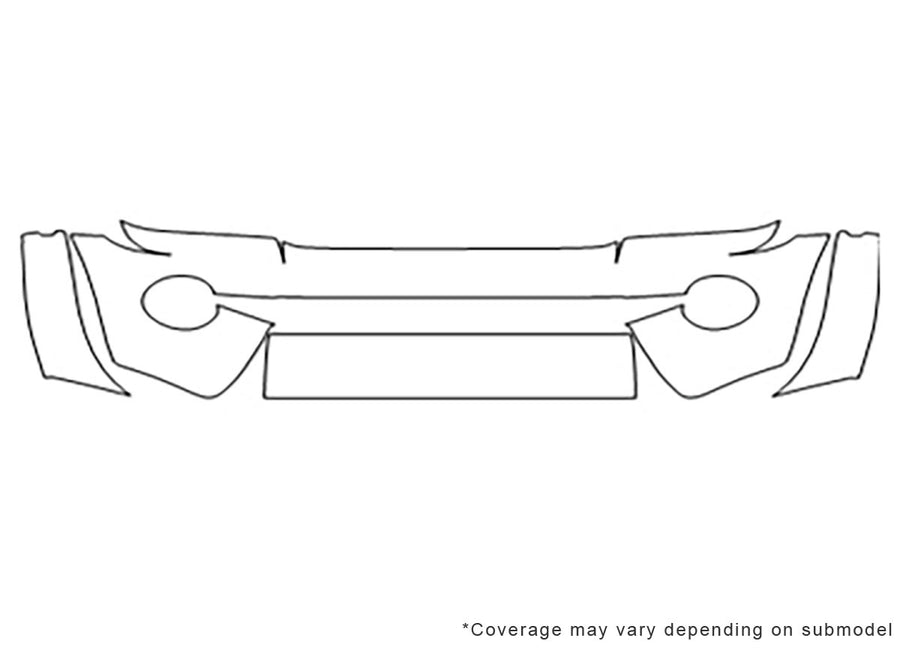 tacoma 3M Clear Bra Bumper Precut PPF Diagram