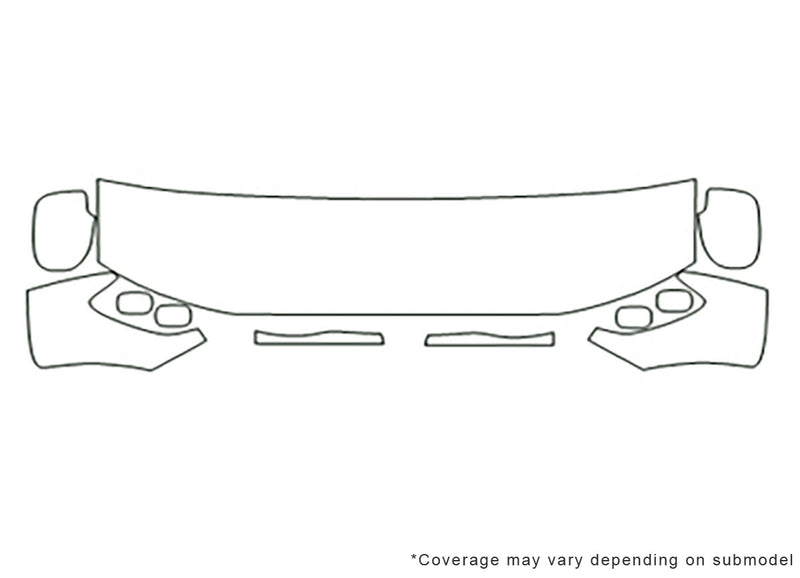 tacoma Avery Dennison Clear Bra Hood Precut PPF Diagram