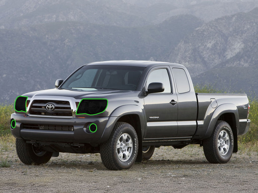 toyota tacoma 2005-2011 Headlight Tint Location
