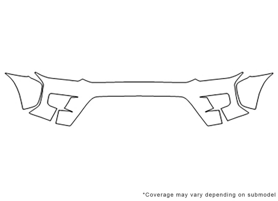 tacoma 3M Clear Bra Bumper Precut PPF Diagram