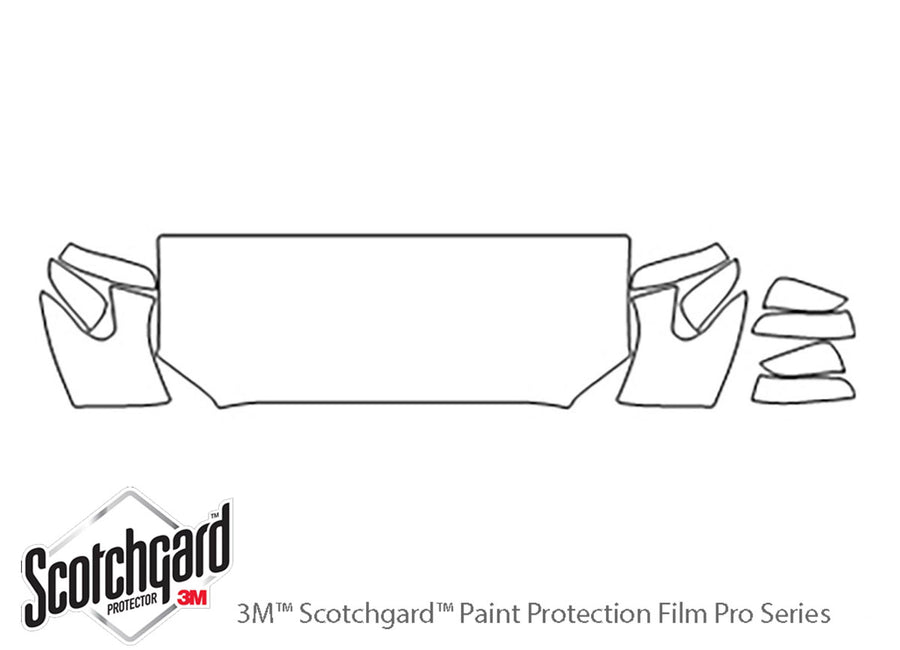 tacoma 3M Clear Bra Hood Precut PPF Diagram