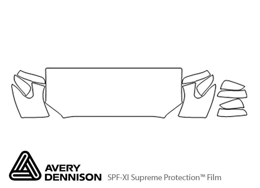 tacoma Avery Dennison Clear Bra Hood Precut PPF Diagram