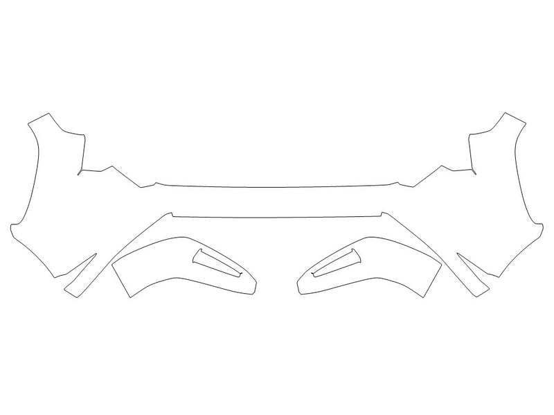 tacoma 3M Clear Bra Bumper Precut PPF Diagram