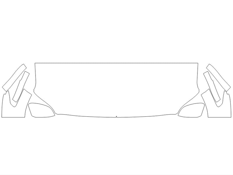 tacoma 3M Clear Bra Hood Precut PPF Diagram